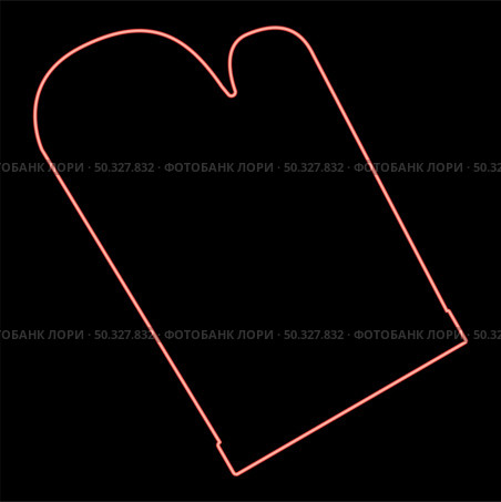 Neon kitchen glove red color vector illustration flat style light image. Neon kitchen glove red color vector illustration flat style image. Стоковая иллюстрация, агентство Ingram Publishing / Фотобанк Лори