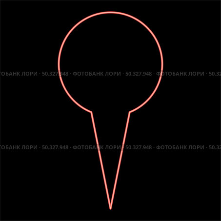 Neon location indicator or pin red color vector illustration flat style light image. Neon location indicator or pin red color vector illustration flat style image. Стоковая иллюстрация, агентство Ingram Publishing / Фотобанк Лори
