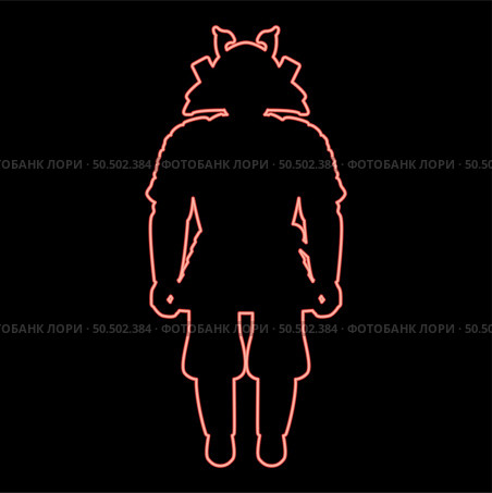 Neon samurai japanese war’s hero silhouette warrior red color vector illustration image flat style light. Neon samurai japanese war’s hero silhouette warrior red color vector illustration image flat style. Стоковая иллюстрация, агентство Ingram Publishing / Фотобанк Лори