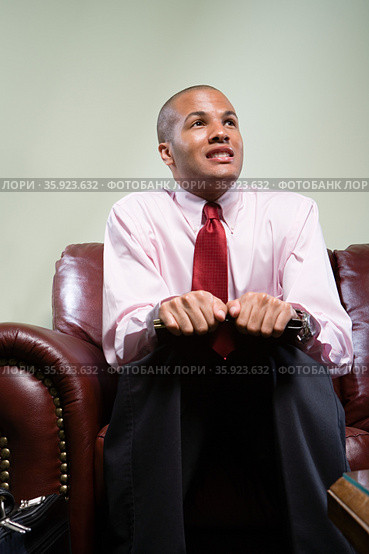 Nervous interviewee. Стоковое фото, фотограф Shannon Fagan / Ingram Publishing / Фотобанк Лори