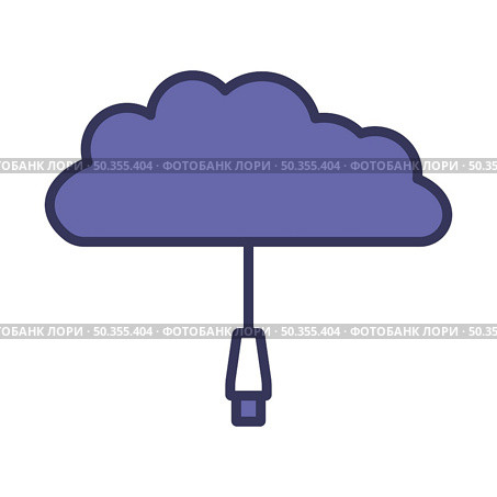 Network Cloud Icon. Editable Bold Outline With Color Fill Design. Vector Illustration. Стоковая иллюстрация, агентство Ingram Publishing / Фотобанк Лори