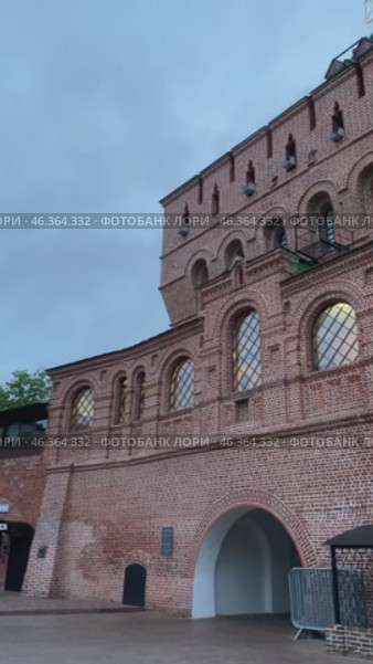 Нижний Новогород. Часть стены Кремля (2023 год). Редакционное видео, видеограф Анастасия / Фотобанк Лори
