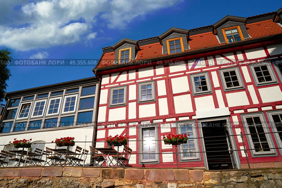 Nordhausen downtown facades Thuringia Germany. Nordhausen downtown facades in Harz Thuringia of Germany. Стоковое фото, агентство Ingram Publishing / Фотобанк Лори
