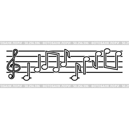 Note fret Notes icon outline black color vector illustration flat style simple image. Note fret Notes icon outline black color vector illustration flat style image. Стоковая иллюстрация, агентство Ingram Publishing / Фотобанк Лори