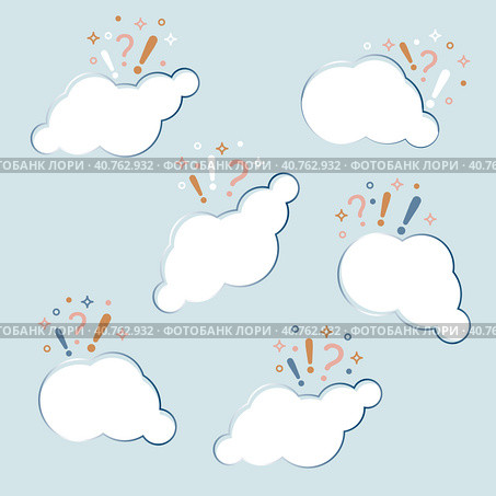 Notebook labels set of trendy flat geometric vector bubbles. Стоковая иллюстрация, иллюстратор Ольга Головкина / Фотобанк Лори