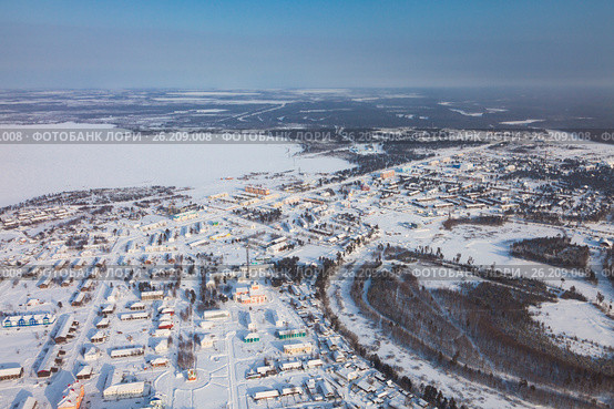 Новоаганск зимой (ХМАО-Югра) (2011 год). Стоковое фото, фотограф Владимир Мельников / Фотобанк Лори