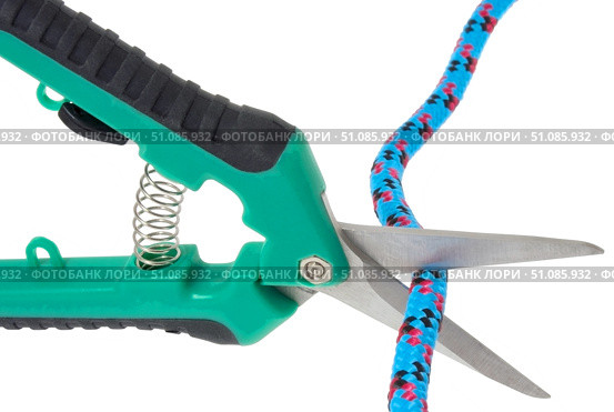Ножницы по металлу на белом фоне. Metal scissors on white background. Стоковое фото, фотограф Татьяна Д / Фотобанк Лори