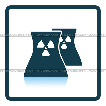 Nuclear station icon. Shadow reflection design. Vector illustration. Стоковая иллюстрация, агентство Ingram Publishing / Фотобанк Лори