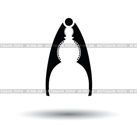 Nutcracker pliers icon. White background with shadow design. Vector illustration. Стоковая иллюстрация, агентство Ingram Publishing / Фотобанк Лори
