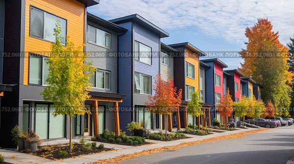 occupancy housing construction site ai generated. Стоковое AI-изображение, AI-художник Vectorwin / Фотобанк Лори