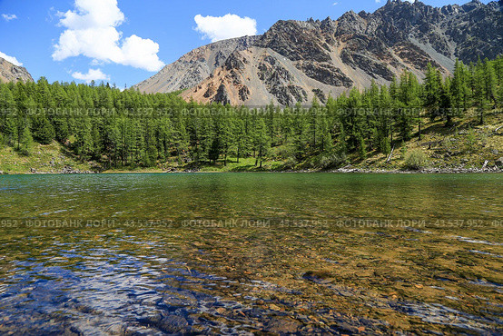 Одно из Куехтанарских озер, Кош-Агачский район, Республика Алтай. Стоковое фото, фотограф Римма Тельнова / Фотобанк Лори