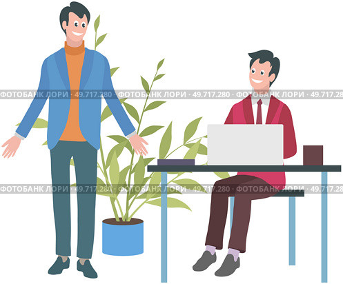 Office workers. Vector illustration. Office workers collaborate to accomplish tasks and projects Office work involves various administrative and managerial duties A worker employee contributes. Office workers. A worker employee seeks opportunities for professional development and learning An office manager. Стоковая иллюстрация, агентство Ingram Publishing / Фотобанк Лори