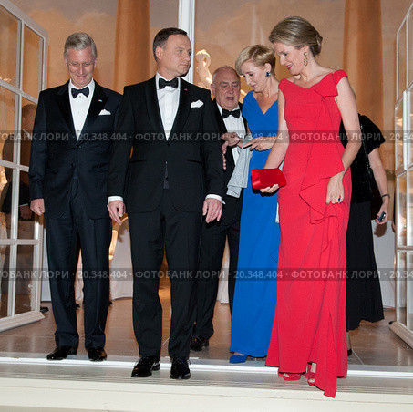 Official visit to Poland paid by His Majesty the King of the Belgians and Her Majesty the Queen of the Belgians. Reception hosted by His Majesty the King of the Belgians and Her Royal Majesty the Queen of Belgium. Редакционное фото, агентство BE&W Photo / Фотобанк Лори