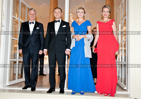 Official visit to Poland paid by His Majesty the King of the Belgians and Her Majesty the Queen of the Belgians. Reception hosted by His Majesty the King of the Belgians and Her Royal Majesty the Queen of Belgium. Редакционное фото, агентство BE&W Photo / Фотобанк Лори
