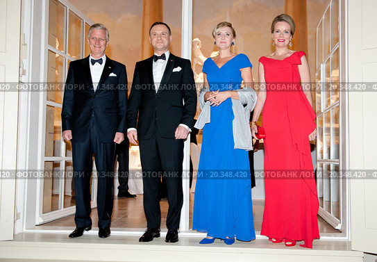 Official visit to Poland paid by His Majesty the King of the Belgians and Her Majesty the Queen of the Belgians. Reception hosted by His Majesty the King of the Belgians and Her Royal Majesty the Queen of Belgium. Редакционное фото, агентство BE&W Photo / Фотобанк Лори