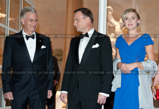 Official visit to Poland paid by His Majesty the King of the Belgians and Her Majesty the Queen of the Belgians. Reception hosted by His Majesty the King of the Belgians and Her Royal Majesty the Queen of Belgium. Редакционное фото, агентство BE&W Photo / Фотобанк Лори