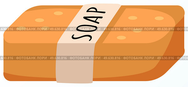 Orange soap bar for cleanliness and health. Personal hygiene product for skin care and body. Freshness in house. Zero waste concept. Natural handmade organic. Relaxation foam. Against dirt, germs. Orange soap bar for cleanliness and health. Personal hygiene product for skin care and body. Стоковая иллюстрация, агентство Ingram Publishing / Фотобанк Лори