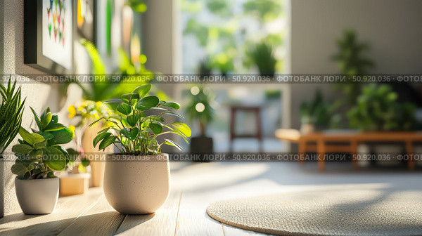 orchids plants in home ai generated. Стоковое AI-изображение, AI-художник Vectorwin / Фотобанк Лори