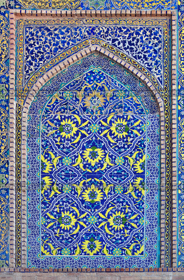 Ornate window niche in the wall, Uzbekistan (2014 год). Стоковое фото, фотограф Надежда Болотина / Фотобанк Лори