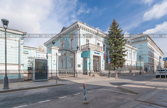 Особняк Н.А.Алексеева в Леонтьевском переулке в Москве (2024 год). Редакционное фото, фотограф Владимир Чинин / Фотобанк Лори