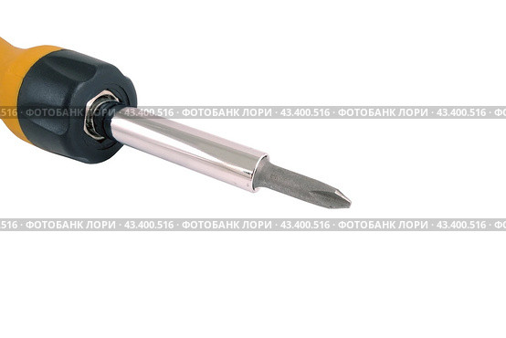 Отвертка на белом фоне. Screwdriver isolated on white background. Стоковое фото, фотограф Татьяна Д / Фотобанк Лори