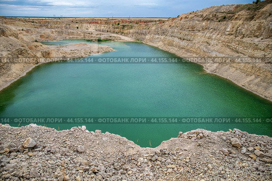 Падовский карьер в Самарской области, Август 2024. Padovsky quarry in Samara region, Russia. Стоковое фото, фотограф Андрей Аркуша / Фотобанк Лори