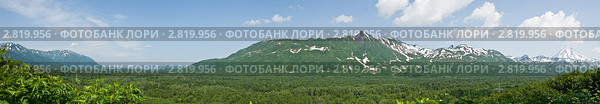 Панорама, снятая с Верхнепаратунского источника (Камчатка) Стоковое фото, фотограф Борис Иванов / Фотобанк Лори