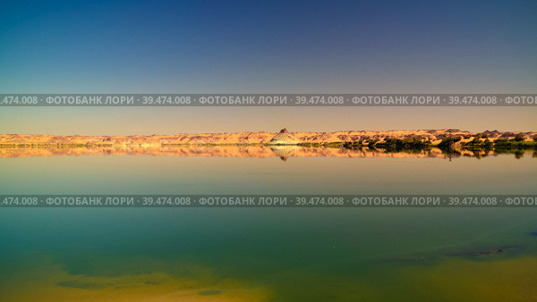 Panoramic view to Teli lake group of Ounianga Serir lakes at the Ennedi, Chad (2018 год). Стоковое фото, фотограф Сергей Майоров / Фотобанк Лори