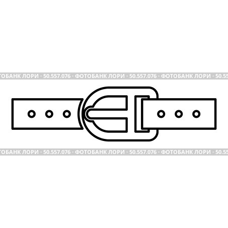 Pants belt leather strapping with buckle trouser contour outline line icon black color vector illustration image thin flat style simple. Pants belt leather strapping with buckle trouser contour outline line icon black color vector illustration image thin flat style. Стоковая иллюстрация, агентство Ingram Publishing / Фотобанк Лори