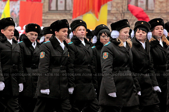 Парад на Красной площади, Москва (2009 год). Редакционное фото, фотограф Андрей Дегтярёв / Фотобанк Лори