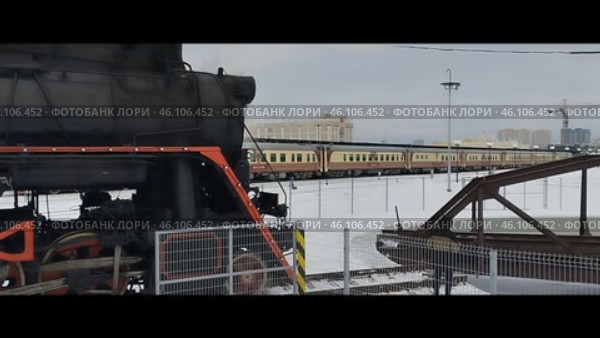 Паровоз Л-3111 и поворотный круг на станции Электролитная (Уралэлектромедь), город Верхняя Пышма, Свердловская область. Редакционное видео, видеограф Алексей Иванов / Фотобанк Лори