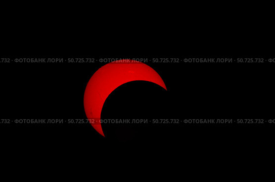 Partial Solar Eclipse Phillip Jones/Stocktrek Images. Стоковое фото, агентство ТАСС / Фотобанк Лори