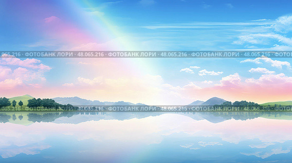 pastel overlay rainbow background ai generated. Стоковое AI-изображение, AI-художник Vectorwin / Фотобанк Лори