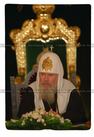 Патриарх Алексий II. Редакционное фото, фотограф Борис Кавашкин / Фотобанк Лори