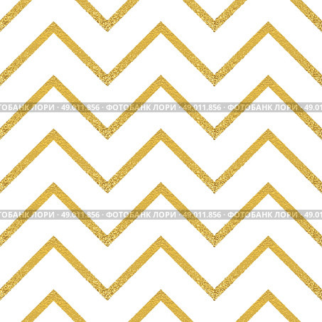 Pattern in zigzag. . Gold glittering seamless pattern in zigzag. Classic chevron seamless pattern. Vector design. Стоковая иллюстрация, агентство Ingram Publishing / Фотобанк Лори