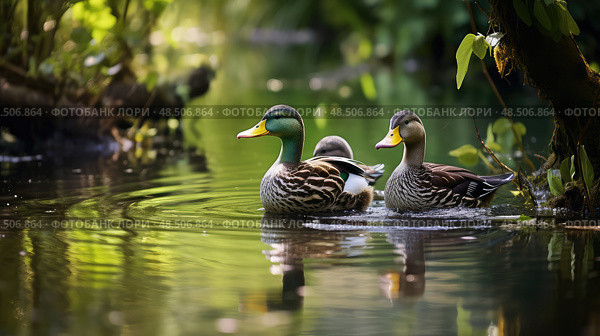 pd duck on water ai generated. Стоковое AI-изображение, AI-художник Vectorwin / Фотобанк Лори