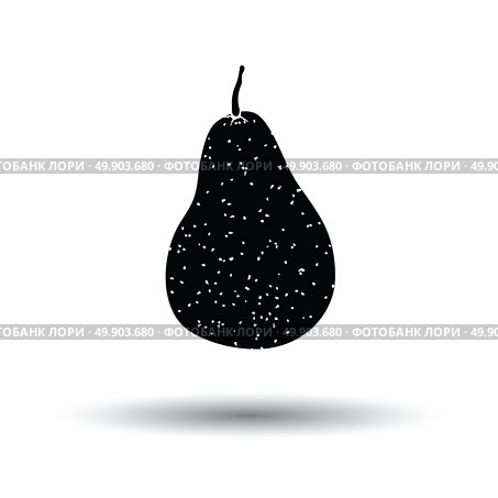 Pear icon. White background with shadow design. Vector illustration. Стоковая иллюстрация, агентство Ingram Publishing / Фотобанк Лори