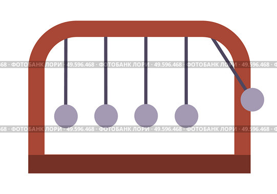 Pendulum, Newton s cradle, swinging spheres, physics effect, kinetic energy, endless movement, pushing metal spheres, repeating effect, Newton s balls, executive ball clicker, educational toy. Pendulum, Newton s cradle, swinging spheres, physics effect, kinetic energy, endless movement. Стоковая иллюстрация, агентство Ingram Publishing / Фотобанк Лори