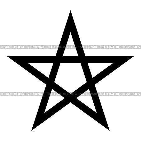 Pentagram Neo paganism sign five pointed star icon black color vector illustration image flat style simple. Pentagram Neo paganism sign five pointed star icon black color vector illustration image flat style. Стоковая иллюстрация, агентство Ingram Publishing / Фотобанк Лори