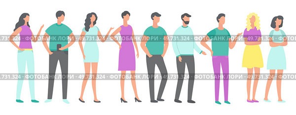 People talking. Vector illustration. Engaging in discussions allows people to explore different viewpoints and broaden their understanding Negotiations are means for people to find mutually beneficial. People talking. Through speech, individuals can share their messages and ideas with others. Стоковая иллюстрация, агентство Ingram Publishing / Фотобанк Лори