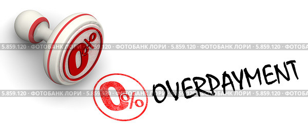 Переплата 0%. Печать и отттиск. Стоковая иллюстрация, иллюстратор WalDeMarus / Фотобанк Лори
