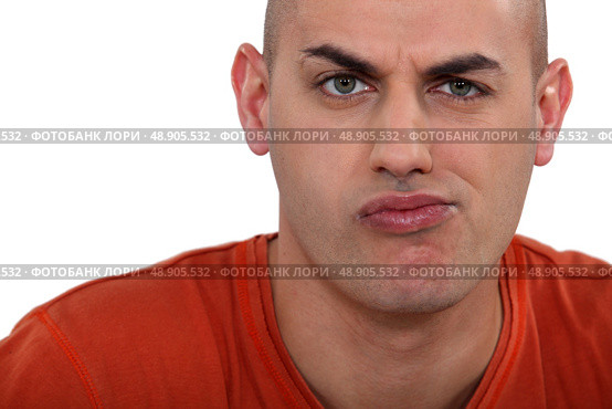 Perplexed face of a man. Стоковое фото, агентство Ingram Publishing / Фотобанк Лори