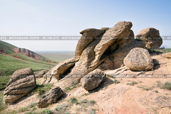Песчанник горы Богдо ( Богдинско-Баскунчакский заповедник ) Стоковое фото, фотограф Павел Просянов / Фотобанк Лори