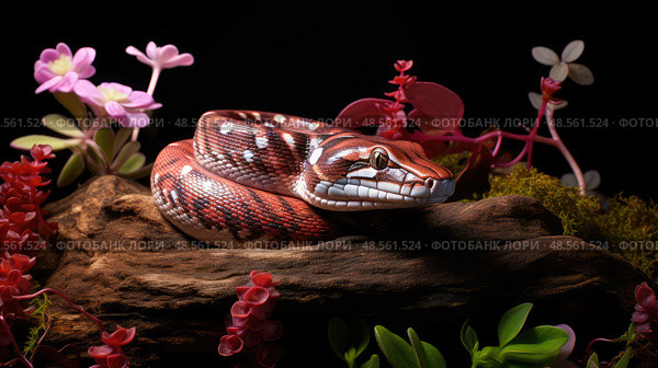 pet rosy boa ai generated. Стоковое AI-изображение, AI-художник Vectorwin / Фотобанк Лори