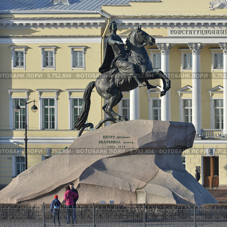 Петр Первый. Петербург. Сенатская площадь (2014 год). Стоковое фото, фотограф Александр Алексеев / Фотобанк Лори