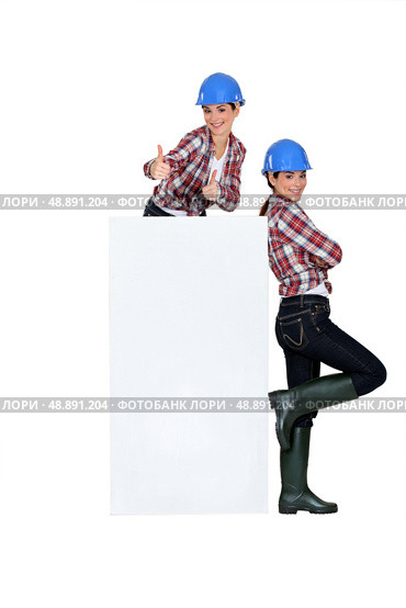 photomontage of girl with blue hard hat. Стоковое фото, агентство Ingram Publishing / Фотобанк Лори