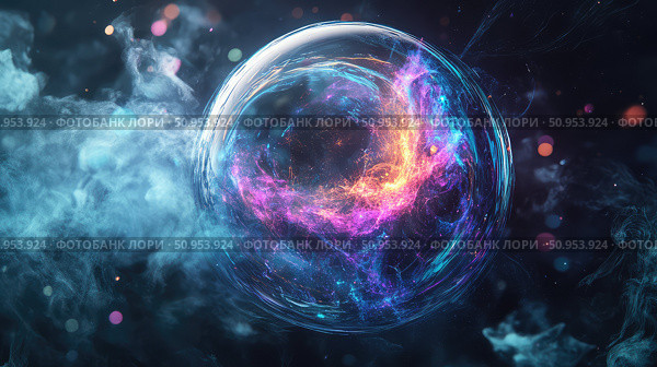 physics emitting bubble ai generated. Стоковое AI-изображение, AI-художник Vectorwin / Фотобанк Лори
