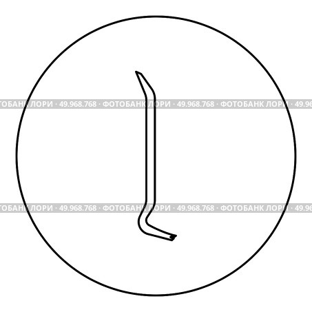 Pinch bar icon black color in round circle outline vector illustration. Стоковая иллюстрация, агентство Ingram Publishing / Фотобанк Лори