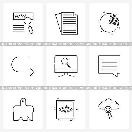 Pixel Perfect Set of 9 Vector Line Icons such as u, send, office, right, business Vector Illustration. Стоковая иллюстрация, агентство Ingram Publishing / Фотобанк Лори