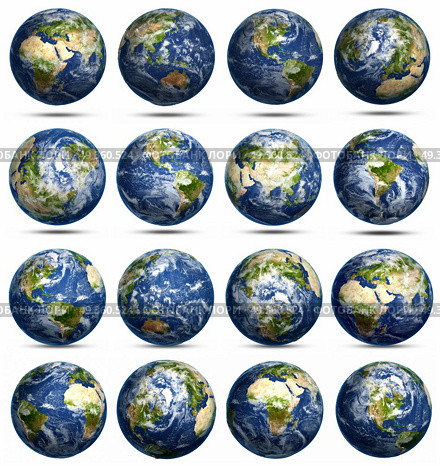 Planet Earth icons set 3d rendering. Planet Earth icons set. Elements of this image furnished by NASA 3d rendering. Planet Earth icons set 3d rendering. Стоковое фото, агентство Ingram Publishing / Фотобанк Лори